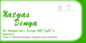 matyas dinya business card